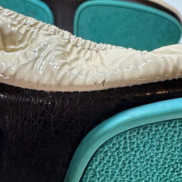 Tieks by Gavrieli Women Patent In Biscotti Leather Foldable Ballet Flats Size 5 - Picture 10 of 11